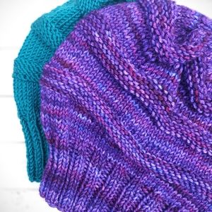 Luxury Merino Wool Hand Knit Slouchy Hat